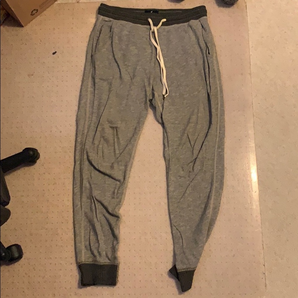 American Eagle Light Grey Heathered Joggers